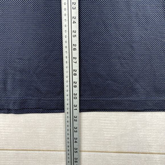 Roundtree & Yorke Polo Shirt Mens XL Blue Tan Print Golf Mercerized Cotton NWT - Picture 3 of 10